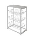 Ver imagem 2 de Fruteira com Suporte para Micro-ondas Barcelona Aço Branco Cesto Branco Tampo Branco