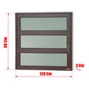 Ver imagem 4 de Basculante Alumínio 60 x 120 Elite V.Boreal Marrom Corten Brimak