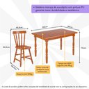 Ver imagem 3 de Conjunto Mesa de Jantar 125cm com 4 Cadeiras Multimóveis CR50083
