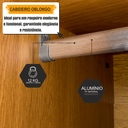 Ver imagem 4 de Guarda-Roupa Solteiro com 2 Portas 1 Gaveta e 5 Prateleiras Dubai Marrom/Cinamomo