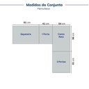 Ver imagem 4 de Guarda Roupa Modulado de Canto Linear 4 Peças 6 Portas Reflectas Orion CabeCasa MadeiraOriginals