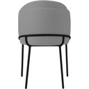 Ver imagem 3 de Cadeira Aurora Bouclé Cinza Metal Preto