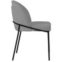 Ver imagem 4 de Cadeira Aurora Bouclé Cinza Metal Preto