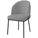 Ver imagem 1 de Cadeira Aurora Bouclé Cinza Metal Preto