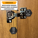 Ver imagem 4 de Guarda-Roupa Solteiro com 2 Portas 1 Gaveta e 5 Prateleiras Dubai Marrom/Cinamomo/Off White