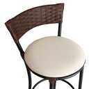 Ver imagem 2 de Banqueta Alta Forts com Encosto Aço Carbono e Fibra Sintética