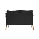 Ver imagem 4 de Kit 1 Poltrona Mona Luxo + Namoradeira Mona Luxo Recepção - Suede Preto