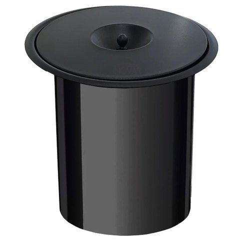 Lixeira de Embutir 3l Inox Preto Fosco Cozinha Cesto Black