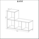 Ver imagem 5 de Estante de Livros 90CMX66CM L Multiuso E1717 Branco