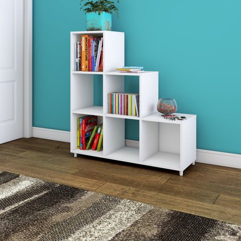Estante de Livros 90CMX96,5cm Multiuso Branco
