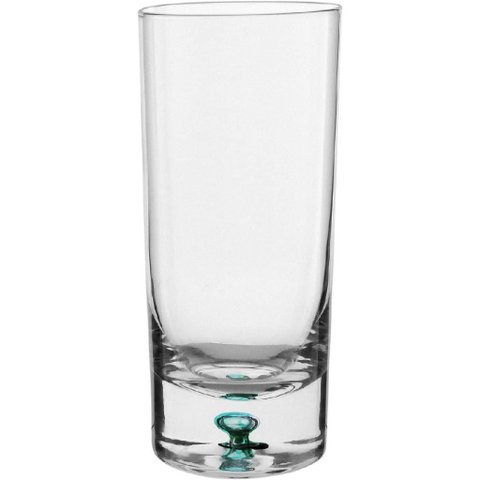 Jogo 6 Copos Água Suco Drink Alto Home&co Esfera Verde Eco Crystal 450ml 15x7x7cm Transparente
