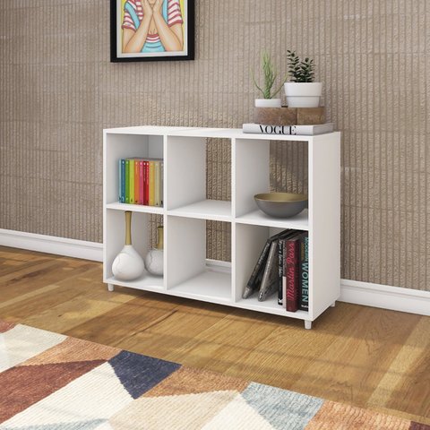 Estante de Livros 90CMX66CM Multiuso E1719 Branco