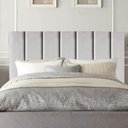 Ver imagem 2 de Cabeceira Estofada Cama Casal Queen Size160 Cm Maisa Linho Cinza Claro