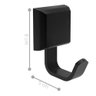 Suporte 2 Unid Cabide Cabideiro Gancho Preto - 2