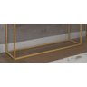 Buffet Aparador Industrial Cinza para Sala Recepção Escritorio Eros 110cm Base de Ferro Dourado - 4