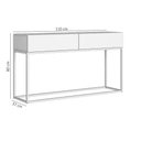 Ver imagem 3 de Buffet Aparador Industrial Cinza para Sala Recepção Escritorio Eros 110cm Base de Ferro Dourado
