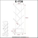 Ver imagem 6 de Estante de Livros 49,3cmx139,4cm Multiuso E1726 Tecno