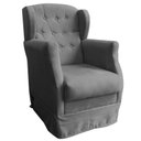 Ver imagem 2 de Poltrona Amamentação Balanço Manu com Puff Suede Cinza Twdecora