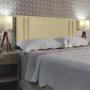 Ver imagem 2 de Cabeceira Módulos Cama Box Estofada Luxo Linho Rbl:solteiro Painel/bege
