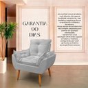 Ver imagem 4 de Cadeira Poltrona Opala para Sala Opala Recepção Quarto Confortável Reforçada Premium:cinza Claro
