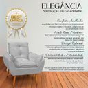 Ver imagem 2 de Cadeira Poltrona Opala para Sala Opala Recepção Quarto Confortável Reforçada Premium:cinza Claro