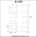 Ver imagem 5 de Estante de Livros 38,4CMX139,4cm Multiuso E1727 Tecno Laranja/Amêndoa/Branco