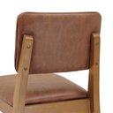 Ver imagem 3 de Kit 2 Banquetas Paris Madeira Maciça 39cm Amêndoa com Assento Estofado Corano Marrom Mescla