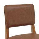 Ver imagem 7 de Kit 2 Banquetas Paris Madeira Maciça 39cm Amêndoa com Assento Estofado Corano Marrom Mescla