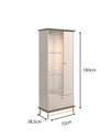 Ver imagem 4 de Cristaleira Império Led e Espelho Mdf 25mm Vidro 4mm Soft Close Design Moderno Lukaliam Off/dourado