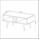 Ver imagem 4 de Mesa de Centro 2 Nichos Pés Palito MC2226 Marrom