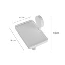 Ver imagem 4 de Papeleira 18x11,5x17,6cm com Suporte e Adesivo Branco Ad/paps*br Astra