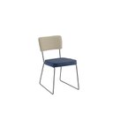 Ver imagem 2 de Cadeira para Sala de Jantar Escritório Estofada Base em Aço Roma