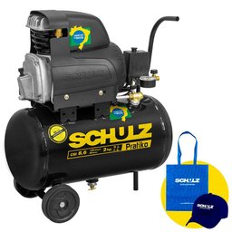 Compressor de Ar de Pistão 2,0 HP 25 Litros 8,6 Pés Pratiko CSI 8,6|25 SCHULZ - 1