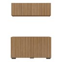 Ver imagem 5 de Kit Bar Armário Aéreo e Aparador 4 Portas Multimóveis Mp1087 Rustic/preto