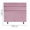 Ver imagem 2 de Cabeceira Argentina Cama Box Casal 195 Cm Suede Rosa Bebê
