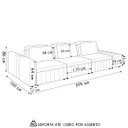 Ver imagem 4 de Sofá Ilha e Puff Sala Living 395cm Siesta M22 Bouclê Branco - Mpozenato