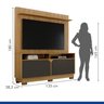 Home Theater 2 Portas Painel em Mdf Fresado Berlim - 3