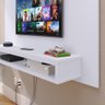 Painel Suspenso Nairóbi Prateleira Superior Nicho Tv até 48 Polegadas Sala Estar Quarto - Branco - 5