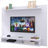 Painel Suspenso Nairóbi Prateleira Superior Nicho Tv até 48 Polegadas Sala Estar Quarto - Branco - 1