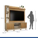 Ver imagem 4 de Estante Ripado para TV até 65 Polegadas 190CMX195CM Montenegro Marrom