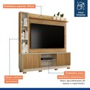 Ver imagem 5 de Estante Ripado para TV até 65 Polegadas 190CMX195CM Montenegro Marrom