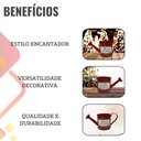 Ver imagem 5 de Enfeite de Natal Regador Metal Merry Christmas 23x10x10 Cm