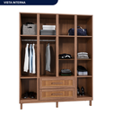 Ver imagem 6 de Guarda-Roupa Casal com Espelho 10 Portas 2 Gavetas Maceió Bege/Ypê