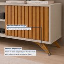 Ver imagem 4 de Rack Ripado para TV até 65 Polegadas MDF 200cm Pés em Madeira Maciça 2 Portas com Deslizantes Manaus