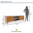 Ver imagem 7 de Rack Ripado para TV até 65 Polegadas MDF 200cm Pés em Madeira Maciça 2 Portas com Deslizantes Manaus