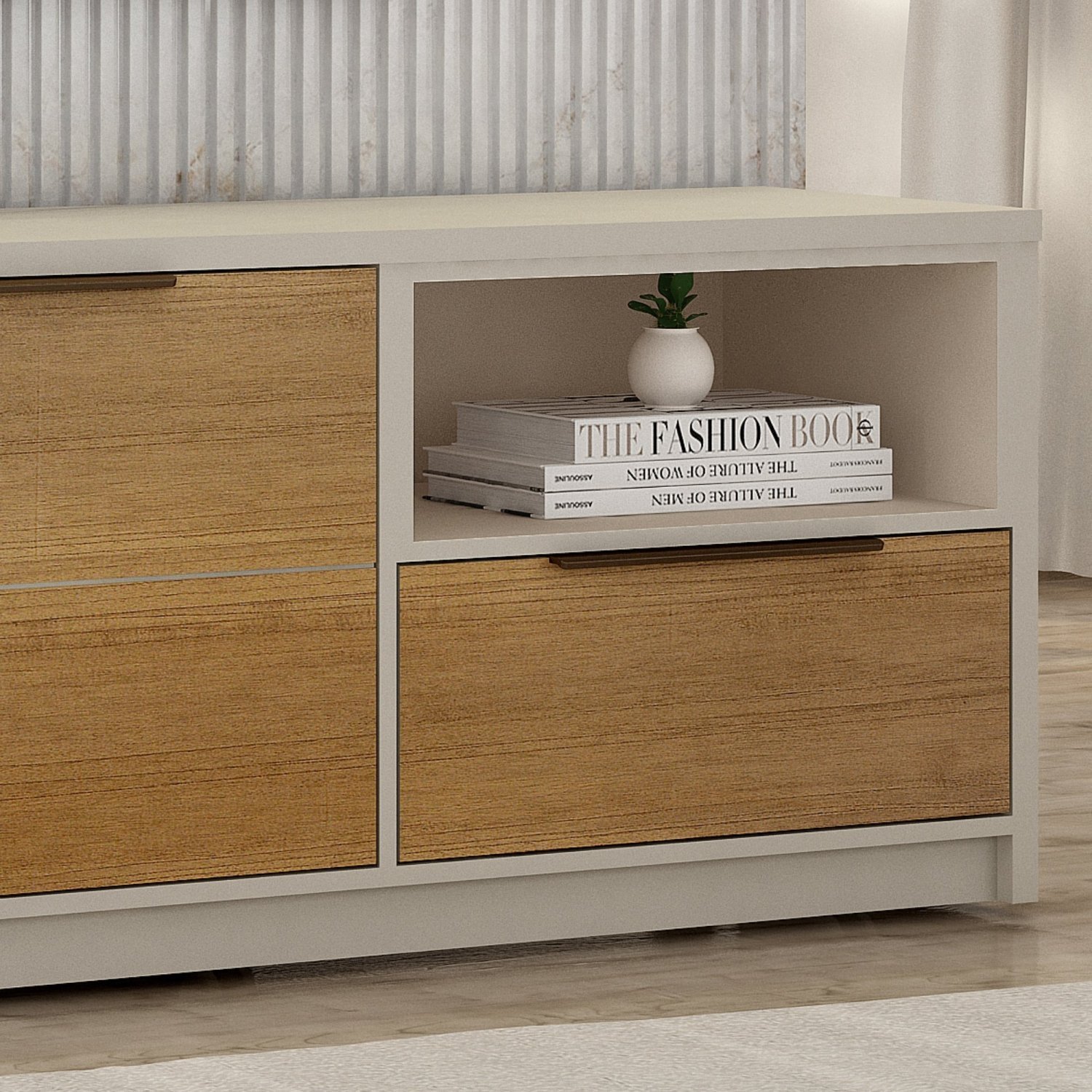 Rack Bancada 180cm 2 Portas 1 Gaveta Genova | MadeiraMadeira