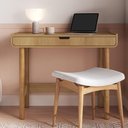 Ver imagem 1 de Mesa Escrivaninha 100cm 1 Gaveta Pé Madeira Luara Hanover A10 - Mpozenato