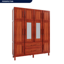 Ver imagem 2 de Guarda-roupa Casal com Espelho 10 Portas 2 Gavetas Maceió