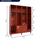 Ver imagem 3 de Guarda-roupa Casal com Espelho 10 Portas 2 Gavetas Maceió