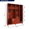 Guarda-roupa Casal com Espelho 10 Portas 2 Gavetas Maceió - 3
